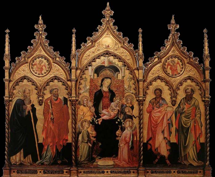unknow artist Madonna and Child Enthroned with Saints
